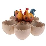 P Prettyia チキンと卵殻　プランター　多肉植物のポット　樹脂　植木鉢　プランター　ガーデン　ホーム　装飾