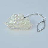 帆船 夜光貝 タイタックピン