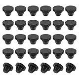 PATIKIL パイプ保護キャップ シリコン製 ホールプラグ 直径8mm 30個セット 防塵防水 8-8.5mm穴対応 スナップ溝付き 単管パイプ 配管 電線端子 養生作業などに 黒
