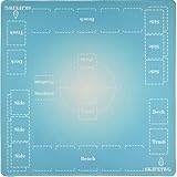 6KJFEIWG プレイマット カードゲーム カード ラバープレ プレイマット滑り止め （60×60cm）ぷれいまっとマット 収納袋付き 端縫い（ライトブルー）