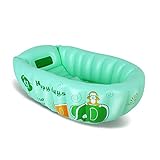 AMOS ベビーバスタブベビーバスタブインフレータブル子供用バスは座ることができます ( 色 : Green 2 )