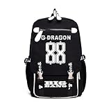 韓流グッズ BIGBANG ビッグバン G-DRAGON 88 MADE GD TOP SOL VI D-LITE ファッション 10周年記念 可愛 バッグ リュックサック (ブラック)