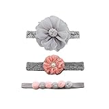 BIANHUAN 赤ちゃん ヘアバンド ベビー 子供 新生児 カチューシャ キッズ ヘアアクセサリー かみかざり 髪留め かわいい 髪留め リボン 花 出産祝い お誕生日 ドレス プレゼント お宮参り