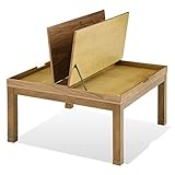 ぼん家具 こたつ 収納付き こたつテーブル 天然木 継ぎ足 正方形 80×80cm ウォールナット