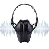 防音イヤーマフ 遮音21dB 耐摩素材 超弾力性 射撃用イヤーマフ 聴覚保護 超薄型 軽量 折りたたみ式 大人＆子供用 自閉症 聴覚過敏 イヤーマフ 仕事 勉強 などに適用(黑色)