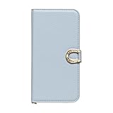 NATURAL design iPhone 15 ケース iPhone14 iPhone13 ケース 手帳型 シンプル おしゃれ 蹄鉄 馬蹄 ホースシュー 上品 フラップ Orfe (ライトブルー)