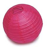 SODIAL(R) ペーパーランタン　ウェディング　パーティー　年次ディナー　DIYデコレーション　ローズレッド　30cm