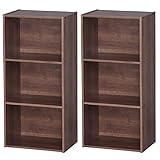 【2個セット】カラーボックス 3段 幅41.5×奥行29×高さ88cm ブラウン CX-3B アイリスオーヤマ