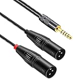 luxferre xlr 4.4mm 変換 4.4mm バランス ケーブル 1M 4.4 to xlr cable 4.4 mm 5極 XLR ケーブル 延長 コード キャノン マイク スピーカー アンプ ミキサー NW-WM1A NW-WM1Z NW-ZX300 TA-ZH1ES PHA-2A 等に対応 1メートル (Dual XLR Male, 1M)