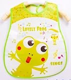 【Sincerus】 ２８種類 防水 スタイ 食事用 ベビー キッズ ポケット付 かわいい 防水エプロン 赤ちゃん 幼児 離乳食 食事用エプロン ベビー 前掛け [#CE-100] (カエル(119)