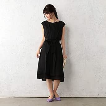 Amazon チーク Cheek シルクジョーゼットオケージョンタックop Black M ワンピース チュニック 通販