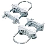 CHASO アンテナマスト クランプ Uボルト アンテナ ポール 固定金具 鉄 パイプ固定金具 アンテナ取付金具 蝶ネジ 蝶ナット 金具 ダブル 2個 セット