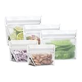 rezip 5-Piece Stand-Up Leakproof Reusable Storage Bag Starter Kit 8/4-ounce [並行輸入品]