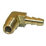 LASCO 17-7903 1/8-Inch Male Pipe Thread by 1/4-Inch Hose Barb Brass 90-Degree Ell/Elbow by LASCO