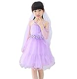 ベビーゴー　子供ドレス　ワンピース　髪飾り付き　ノースリーブキッズドレス　ガールズワンピース　フォーマル　ドレス　発表会 結婚式 入園式 文化祭 演奏会　ホワイト　ピンク　ライトパープル3色（ライトパ