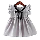 YY-Natuhi ベビー服 子供服 女の子 ワンピース ドレス フレア袖 春夏 可愛い 新生児 女児 キッズ カジュアル ノースリーブ スカート 赤ちゃん ベビースーツ リボン 七五三 通園 通学 