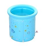 KTYX ファッションバスタブブラケットバスタブを増やす 浴槽 (色 : Blue(80cm*80cm))
