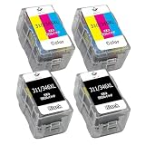 BC-345/346 BC-310/311詰め替えインクカートリッジ 4個セットキヤノン用インクBC-345/310XLブラック2個+BC-346/311XLカラー2個PIXUS MP493 MP490 MP480 MP280 MP270 MX420 MX350 iP2700 TS3130S TS3130 TS203 TR4530用増量版