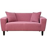 アビライト 大川家具 クッション2個付き 2人掛け ファブリックソファ ピンク SKT-0030