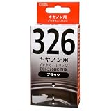 オーム電機 キヤノン互換インク BCI-326BK互換 ブラック×1 INK-C326B-BK