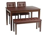 ベンチダイニングセット ダイニングテーブル 4点セット　(115cm幅/4人掛け用)・ブラウン