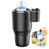 MACOLAUDER ドリンクホルダー 0℃～60℃ 保冷・保温 缶ホルダー カップホルダー カップクーラー ドリンククーラー 飲料冷却器 家庭100Ｖ 車載12Ｖ 卓上 ペットボトル・缶対応 シリコーンコースター付き ブラック
