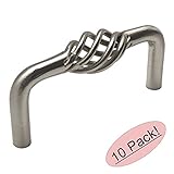 Cosmas 9992 – 030snサテンニッケル鳥かごキャビネットハードウェアハンドルプル – 3 "穴中心 – 10パック