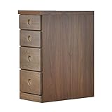 アルファタカバ 押し入れ用すき間収納(奥行55cm) 2.5cm刻み選べる押入れ収納 すきま収納 幅27.5cm4段(高さ68cm)ブラウン