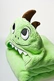 Little Ashkim Hooded Turkish Towel - Green Dino - 0-24 months by Little Ashkim