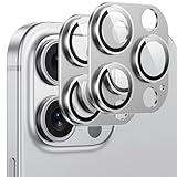 「Actfrain」2枚セットiPhone 16 Pro/16 Pro Max用 カメラ保護フィルム 【アルミ合金+9H強化ガラス】レンズ全面保護 耐衝撃/擦り傷防止/露出オーバー防止 高透過率 曇りなし 強粘着設計 黒縁デザイン ホワイト