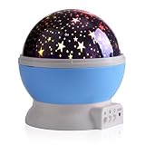 スター照明ランプ、techkenスリープSoother Star Nightランプと投影LED 2 in 1ライトランプソフト4leds、CharmingナイトスカイライトベビーNurseryと大人、