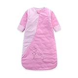 LAT(リー·アンド·タウン)ベビー スリーパー　寝袋　冬向け厚みアップ　防寒　着る布団　袖取り外しOK，Baby winter sleeping bag，Unisex，ほぼ6-18ヶ月，多機能 (ピ