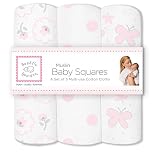 スワドルデザインズ (SwaddleDesigns) おくるみ Muslin Squares 70cm 3枚セット (ピンク) [並行輸入品]