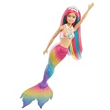【Amazon.co.jp 限定】バービー(Barbie) レインボーマジック! いろがかわるマーメイド きせかえ人形・ハウス バービー人形 3歳から レインボー GTF89