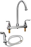 Aqua Plumb 1558030クロムメッキ2-handle Gooseneckキッチン蛇口