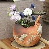 信楽焼　ほおづき花入れ【ha-0176】　花瓶　花器　一輪挿し　花入　しがらき焼　陶器　焼き物　壷　インテリア　おしゃれ　オシャレ