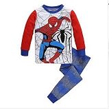 2016 Spidermanバットマン超人子供服赤ちゃん男の子の女の子PJS児童漫画綿パジャマパジャマパジャマPijamas S