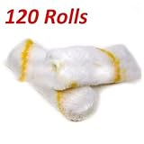 120ロール4インチミニローラーペイントRefillでゴールドストライプソフトWoven 1 / 2 Nap