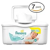Pampers Sensitive Wipes 7 Tubs, 448 Count ホワイト
