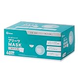 [アイリスオーヤマ] 不織布マスク ふつう 40枚入 個包装 ホワイト 耳が痛くならない PK-NV40L 白