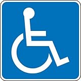 Accuform Signs FRA205RA Engineer-Grade Reflective Aluminum Handicapped Parking Sign (New York Texas)