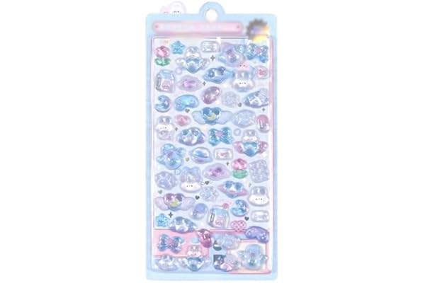 立体シール 3D 透明タイプ 手帳デコ おしゃれ デコレーション 文房具 コレクション DIY 自粘 防水 ギフト用 (BBW-02)