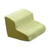 ShengQuanHao 犬 階段 犬用ステップ ドッグステップ 犬用スロープ 犬用踏み台 小型犬 室内犬 高齢犬 老犬介護 高密度フオーム 滑り止めマット付き 安定性 カバー取り外し 洗える ペット階段 ペット用品, 抹茶