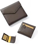 [ブランポム] ミニ財布 財布 レディース 三つ折り財布 二つ折り財布 本革 レザー おしゃれ bp-1086 ウッドブラウン