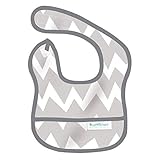 Bumkins Waterproof Starter Bib, Gray Chevron, 6-9 Months by Bumkins [並行輸入品]