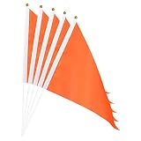 uxcell 旗スティック 三角形スティック DIY旗用 オレンジ 集まり イベント用 サイズ300 mm x 200 mm 25本入り