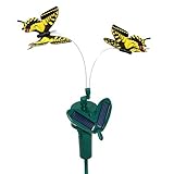 HQRPツインキアゲハソーラーパティオ庭の装飾のためのフライング蝶パワード+ HQRP UVメーター