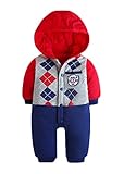 (チェリーレッド) CherryRed ベビー＆キッズ用 ファション カバーオール ロンパース 着ぐるみ キッズコスチューム 子供 男の子 女の子 出産 祝い パジャマ 防寒着 スウェット レッド