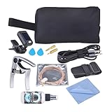 ギターアクセサリーセット 多機能チューナー カポ 弦キット 防水バッグ ストラップ ピック ケーブルアダプター ギター ウクレレ用