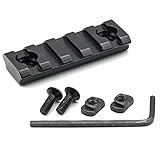 M-LOK 5スロット レイルセクション 【 ミリタリーガレージ 】 20mmレールセクション ブラック アルミ製/BK